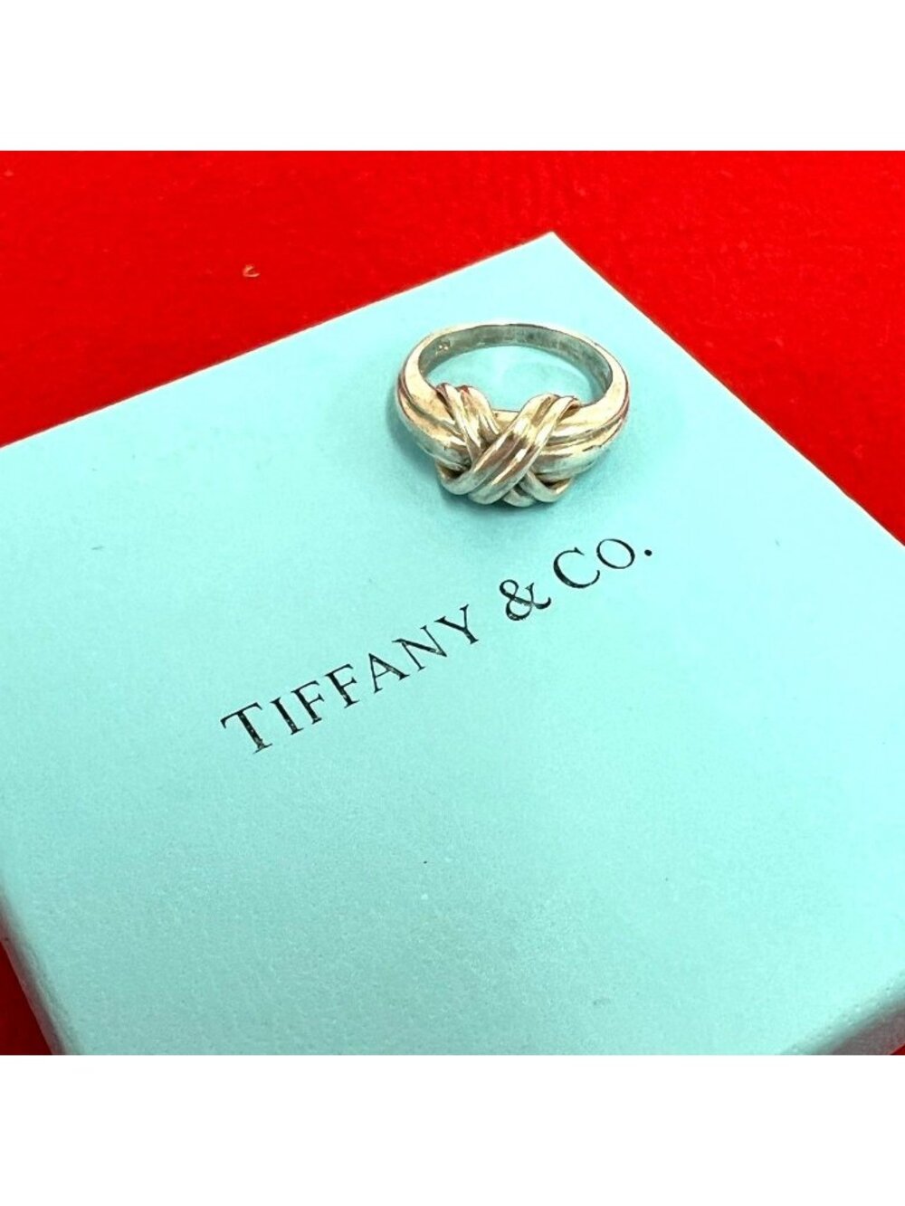 Tiffany & Co Vintage Signature Ring 925 Sterling Silver